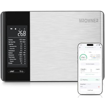 Weight Food Scale: Smart Kitchen Scale with Nutritional – Front View