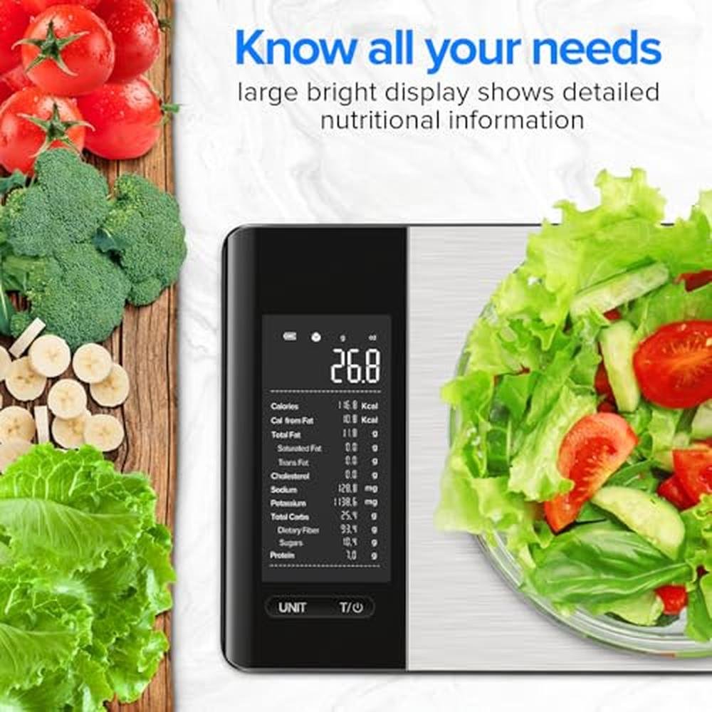Weight Food Scale: Smart Kitchen Scale with Nutritional – Side View