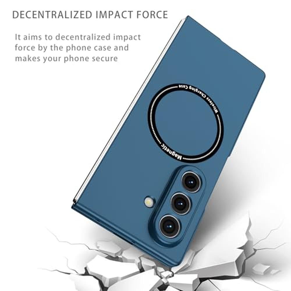 Case Galaxy Z Fold 7: MRRSIWEI Luxury Magnetic Shockproof – Side View