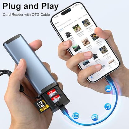 SD Card Reader: MTAKYA High-Speed USB 3.1 Type-C SD/TF Card – Close-up Detail