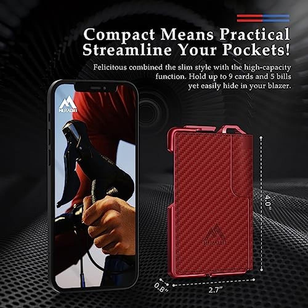 Wallet Muradin: MURADIN Tactical Minimalist Wallet for Men – Close-up Detail