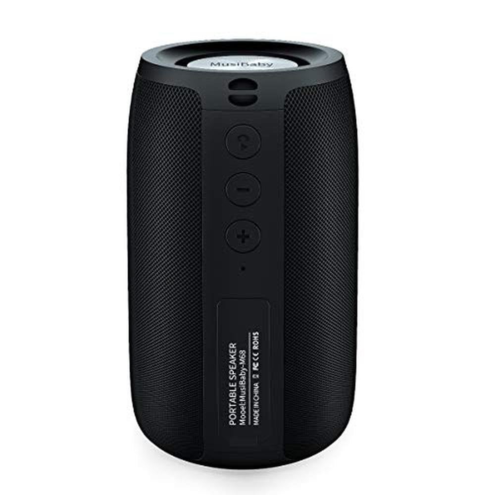 MusiBaby M68: Portable Bluetooth Speaker Waterproof – Front View