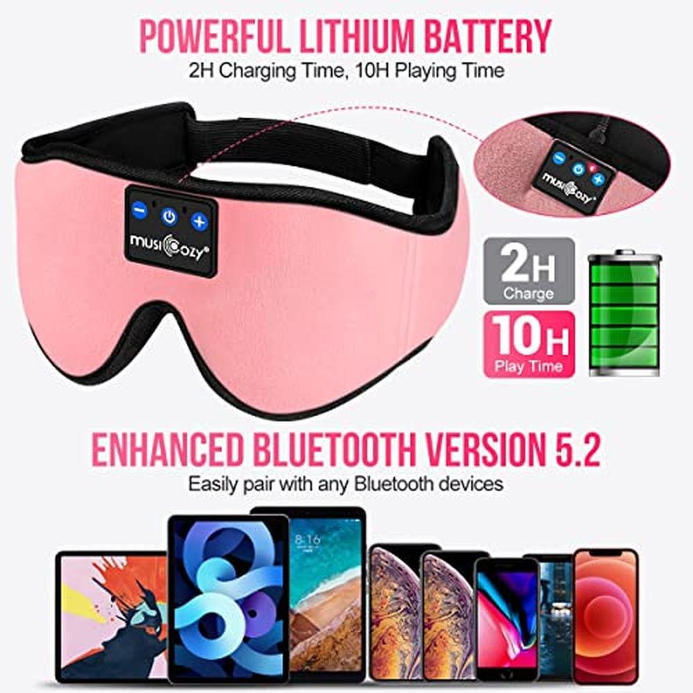 Musicozy Sleep Headphones: MUSICOZY Bluetooth 5.4 Headband – In Use