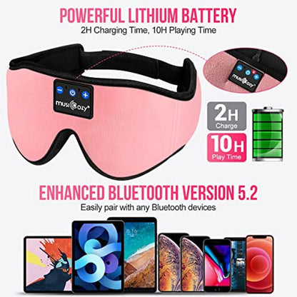 Musicozy Sleep Headphones: MUSICOZY Bluetooth 5.4 Headband – In Use