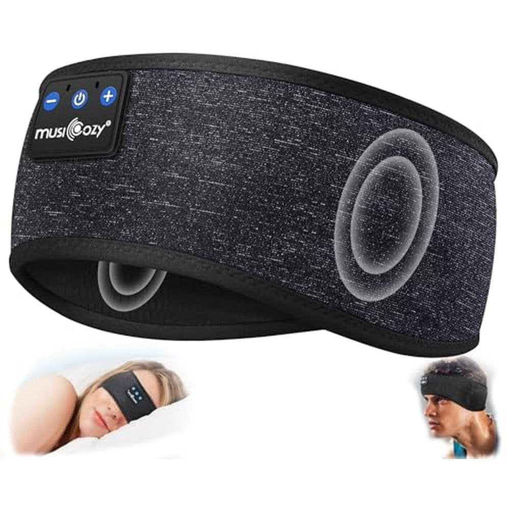Sleep Headphones: MUSICOZY Bluetooth 5.4 Headband Headphones – Front View