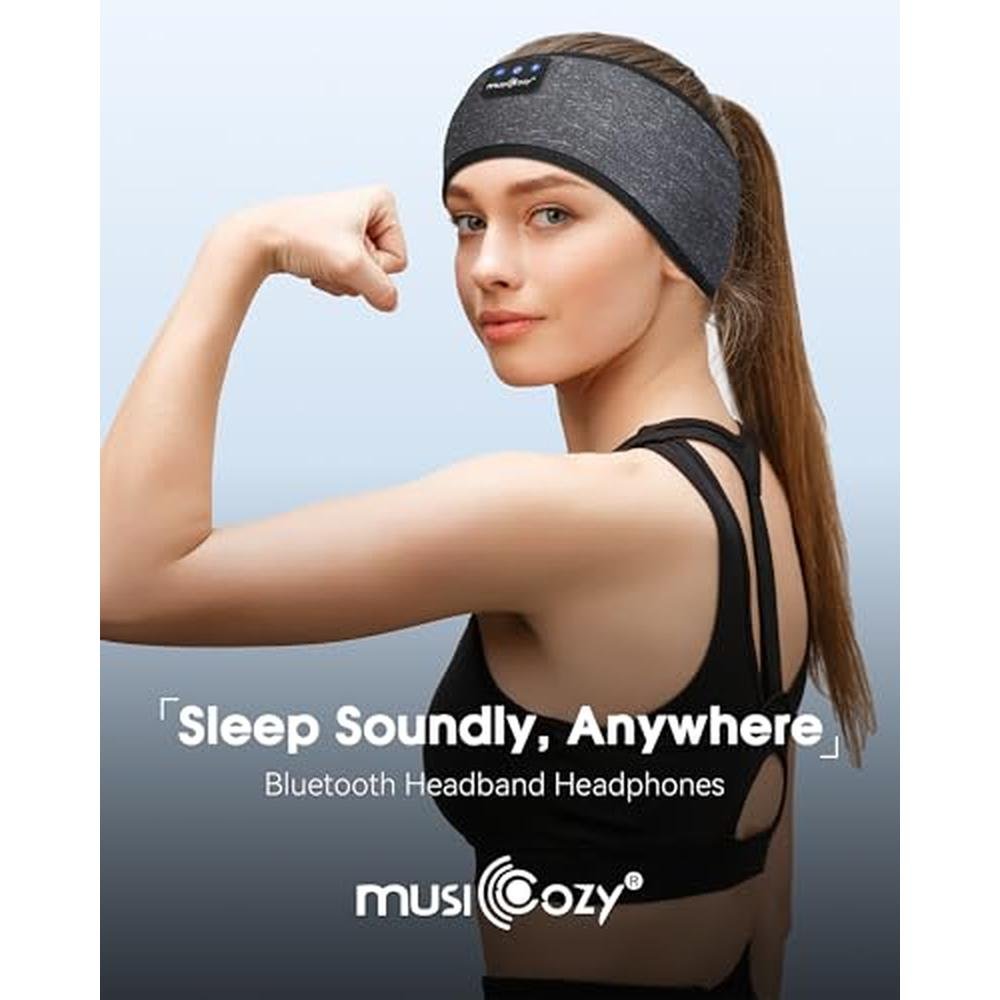 Sleep Headphones: MUSICOZY Bluetooth 5.4 Headband Headphones – Close-up Detail