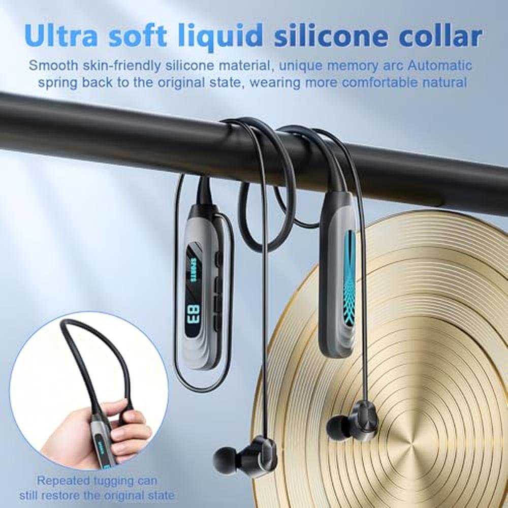 MZYQCY Neckband: Bluetooth Headphones 80h Playback – In Use