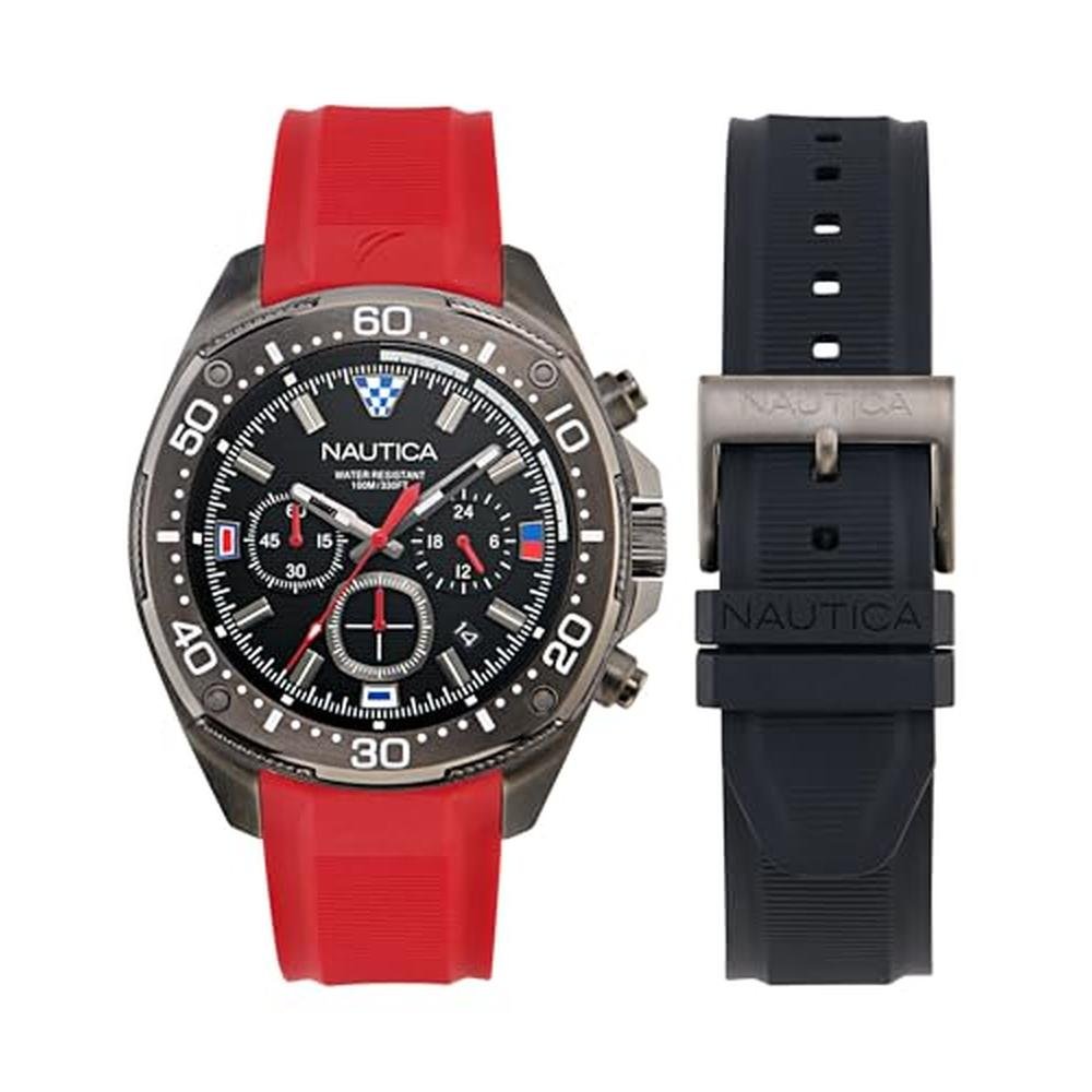 Nautica NCT: Blue Sail Chronograph Watch – Front View