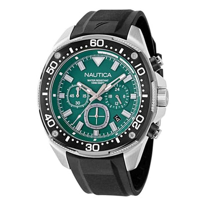 Nautica NCT Blue Sail Watch: Luxury Timepiece with Silicone – Front View