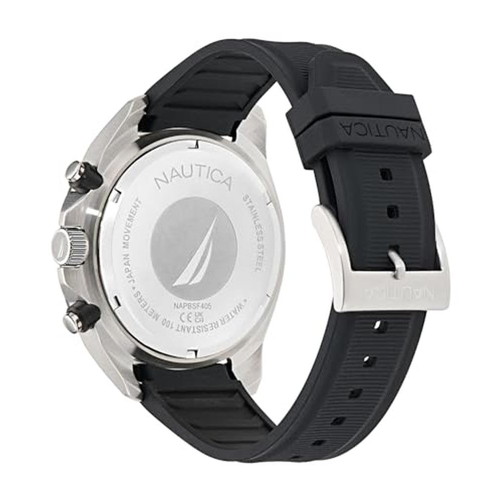 Nautica NCT Blue Sail Watch: Luxury Timepiece with Silicone – Side View