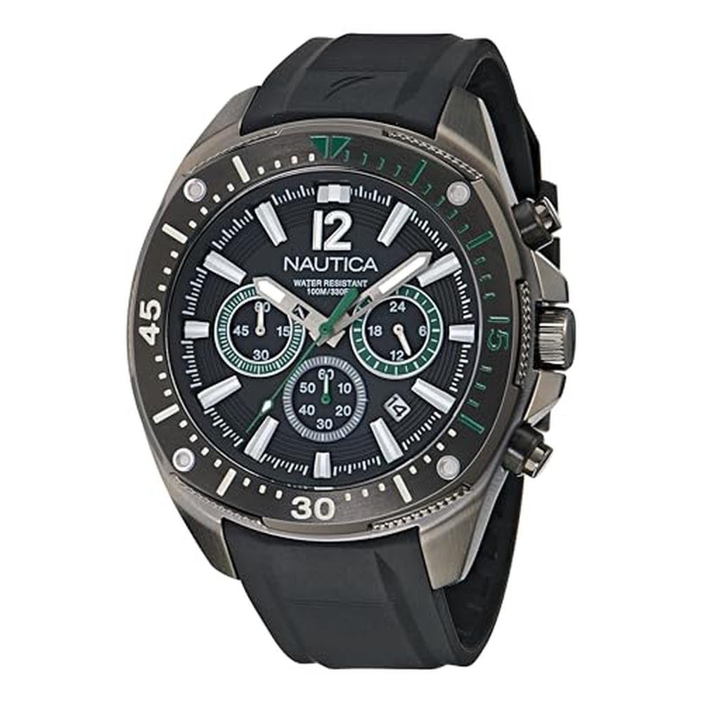 Nautica NCT Blue Sail: Luxury Silicone Watch – Front View