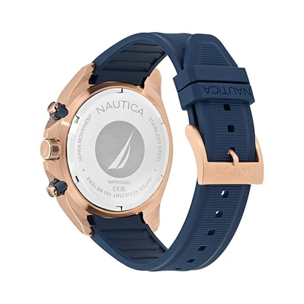 Nautica NCT Blue Sail: Nautica NCT Watch Blue Rose Gold – Close-up Detail