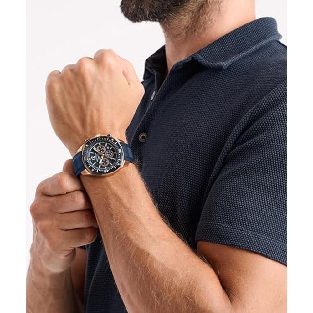 Nautica NCT Blue Sail: Nautica NCT Watch Blue Rose Gold – In Use