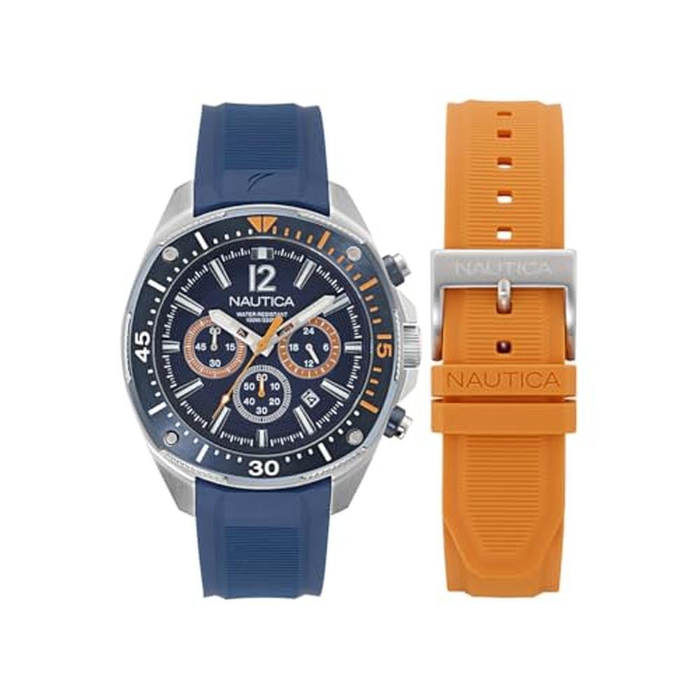 Nautica NCT Blue Sail: Nautica NCT 400 Windrose Watch – Front View