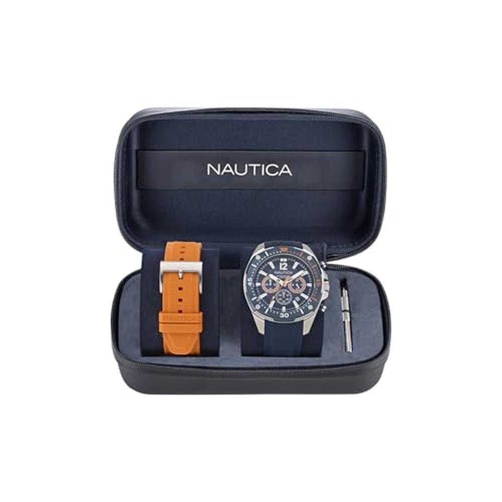 Nautica NCT Blue Sail: Nautica NCT 400 Windrose Watch – Side View