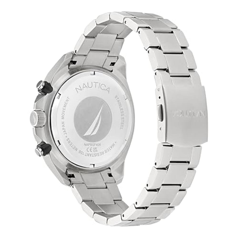 Nautica NCT Blue Sail: Stainless Steel Bracelet Watch – Side View