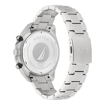 Nautica NCT Blue Sail: Stainless Steel Bracelet Watch – Side View