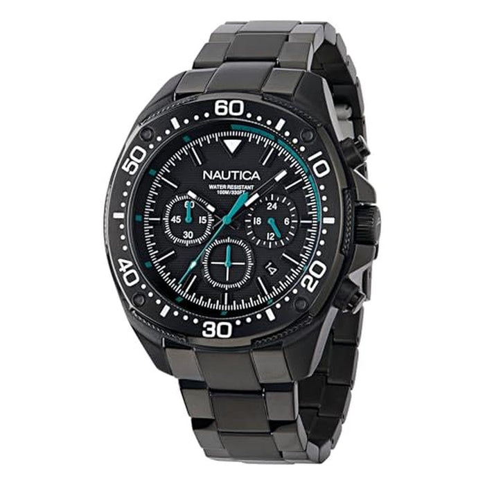Nautica NCT Blue Sail: Stainless Steel Bracelet Watch – Front View