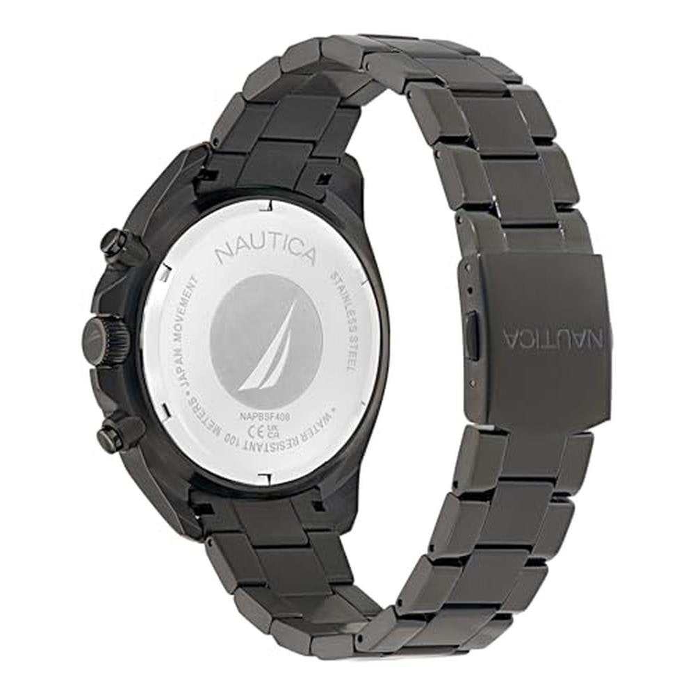 Nautica NCT Blue Sail: Stainless Steel Bracelet Watch – Side View
