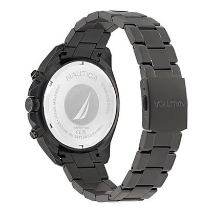Nautica NCT Blue Sail: Stainless Steel Bracelet Watch – Side View