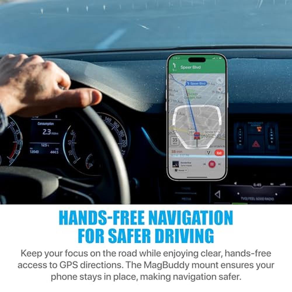 Naztech MagBuddy: Premium Car Air Vent Cell Phone Holder – Close-up Detail
