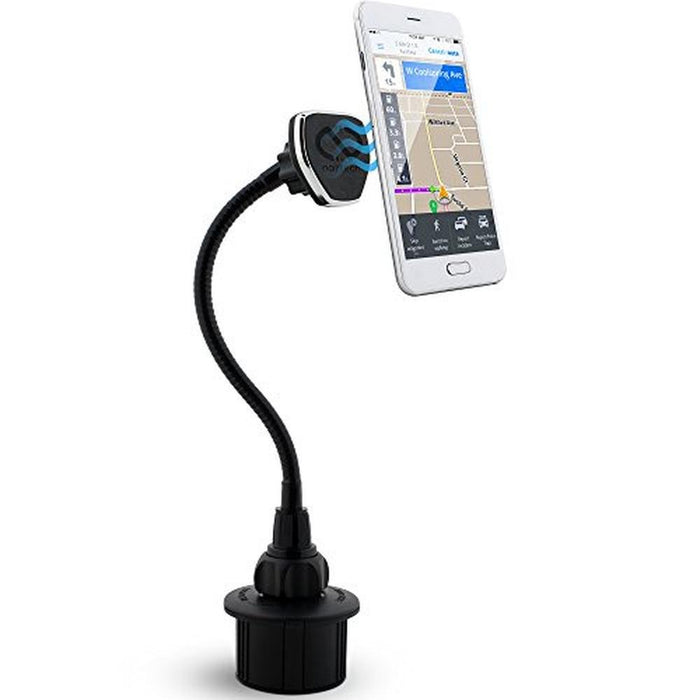 Naztech Magbuddy: Premium Car Cup Holder Cell Phone Mount – Front View