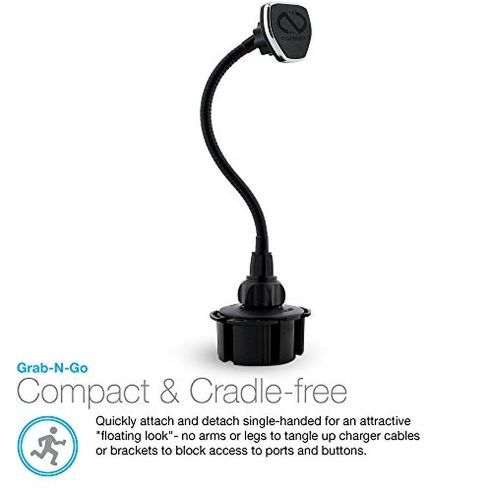 Naztech Magbuddy: Premium Car Cup Holder Cell Phone Mount – Side View