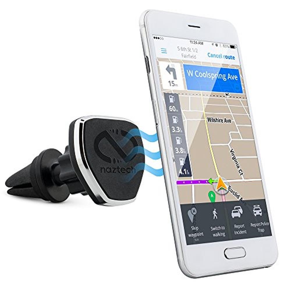 Phone Naztech: Naztech MagBuddy Magnetic Air Vent Car Phone – Front View