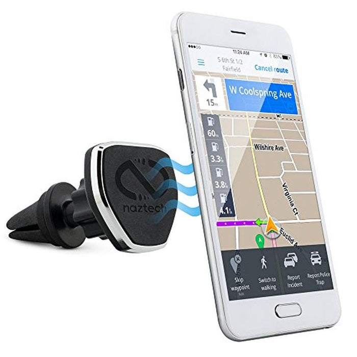 Phone Naztech: Naztech MagBuddy Magnetic Air Vent Car Phone – Front View