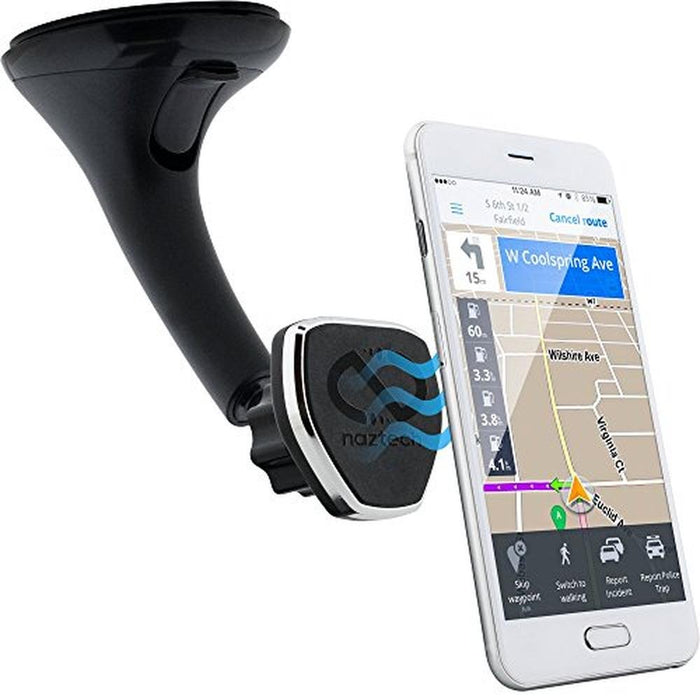 Naztech Magbuddy: Naztech Magnetic Phone Car Mount Black – Front View