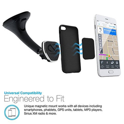 Naztech Magbuddy: Naztech Magnetic Phone Car Mount Black – Side View