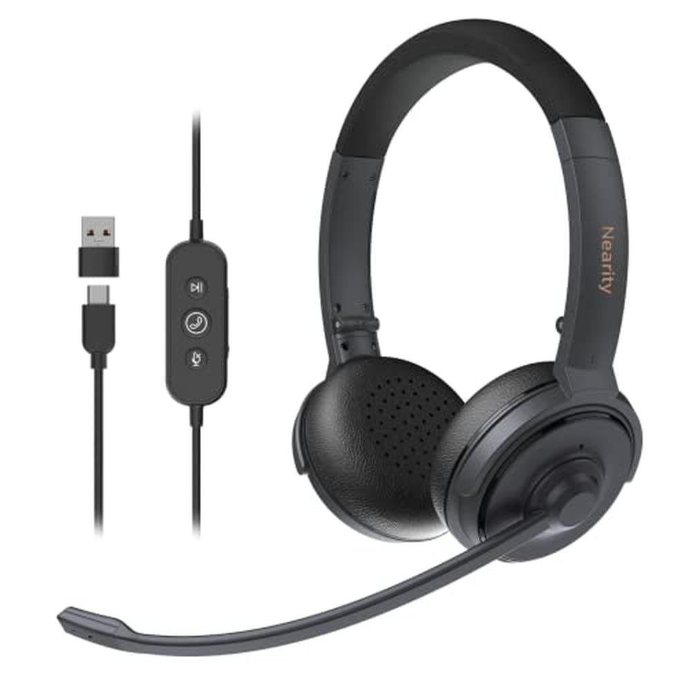 Computer Headphones: Nearity HP20 Wired On-Ear Headset with – Front View