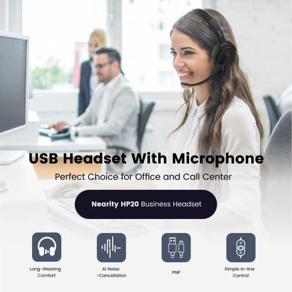 Computer Headphones: Nearity HP20 Wired On-Ear Headset with – Packaging