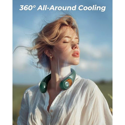Neck Fan: TUNISE Personal Fan with LED Display – Close-up Detail