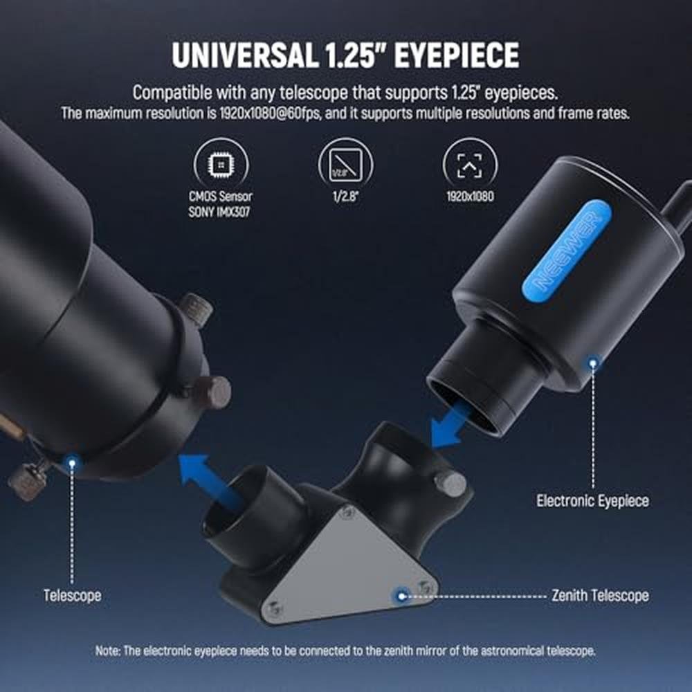 NEEWER Electronic Telescope Eyepiece – Side View