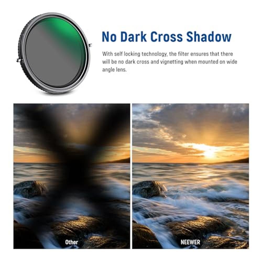 NEEWER 2 in 1 46mm Variable ND Filter ND2ND32&CPL – In Use
