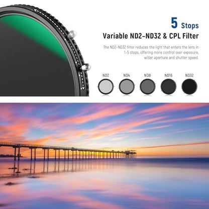 NEEWER 2 in 1 49mm Variable ND Filter ND2ND32&CPL – Packaging
