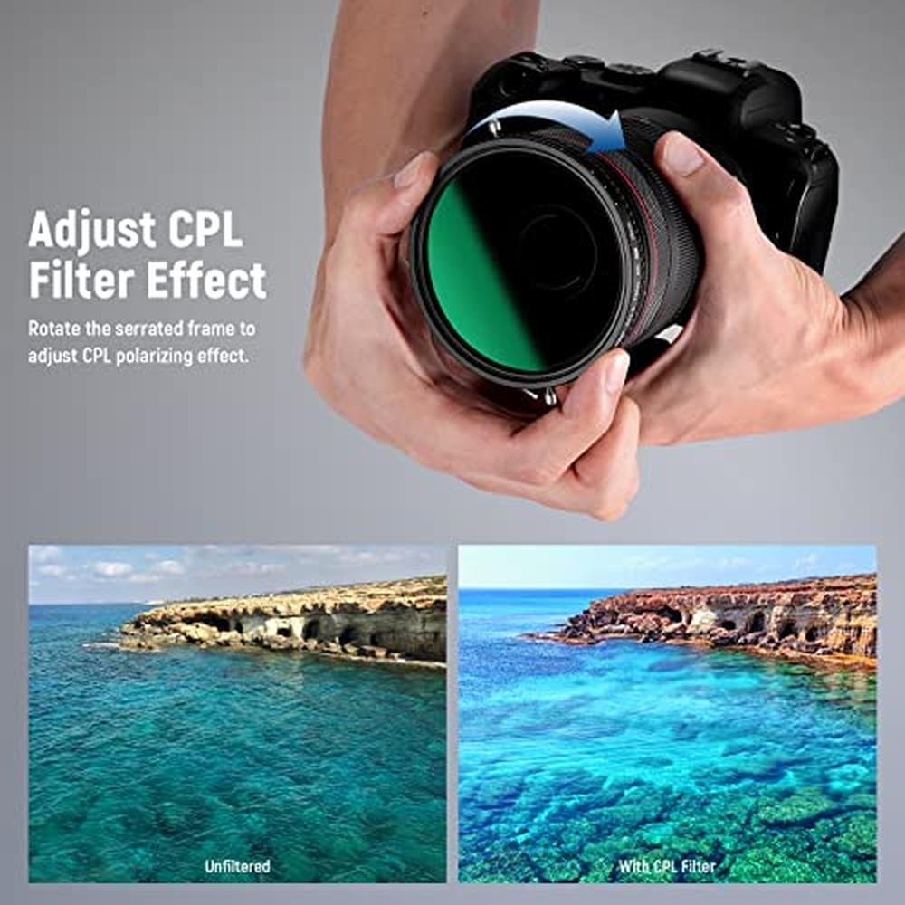 NEEWER 2 in 1 55mm Variable ND Filter ND2ND32&CPL – Packaging