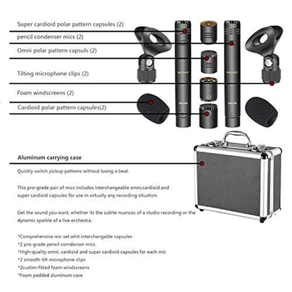 Mic Cardioid: Neewer 2-Pack Pencil Stick Condenser Mic with – Packaging