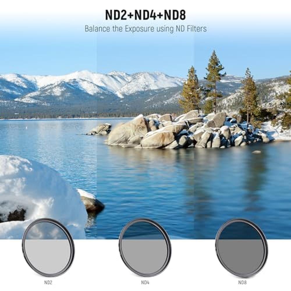 NEEWER 46mm ND Filter Pack and Lens Accessories – Side View