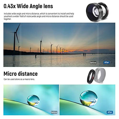 Lens 52mm: Neewer 52mm Lens and Filter Set Wide Angle 2.2x – Side View