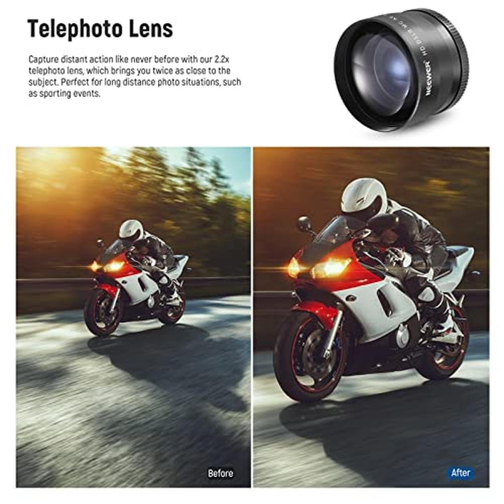 Lens 52mm: Neewer 52mm Lens and Filter Set Wide Angle 2.2x – Close-up Detail