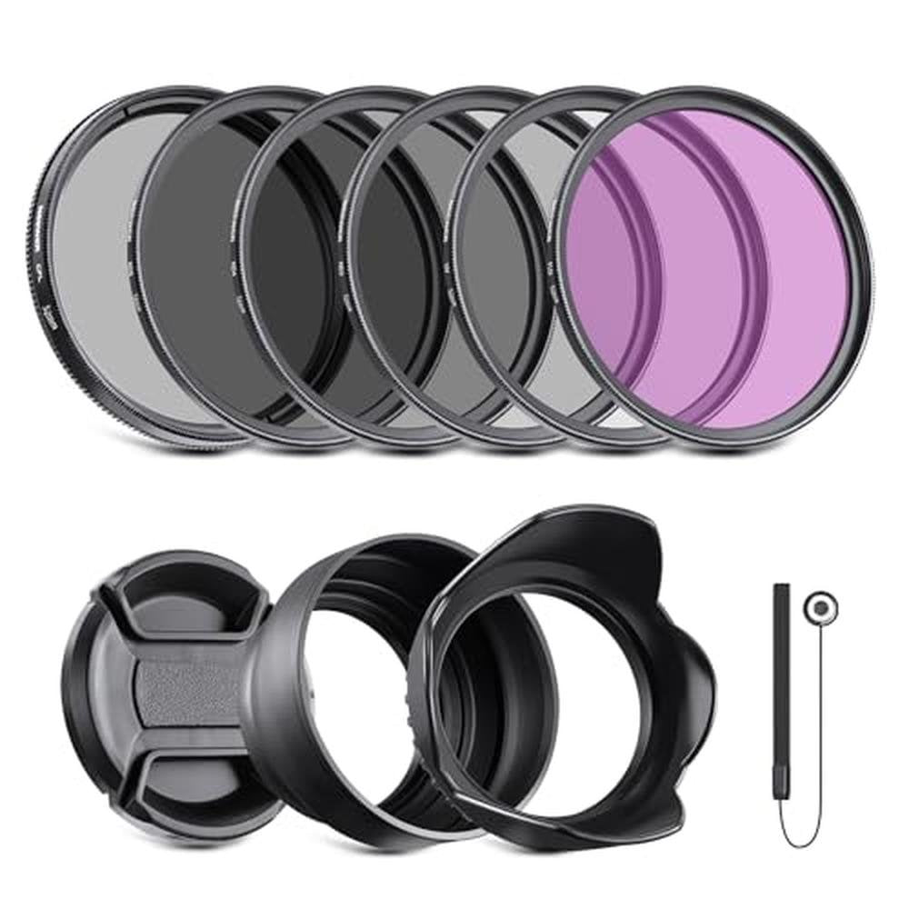 NEEWER 52mm ND Filter Kit and Lens Accessories – Front View