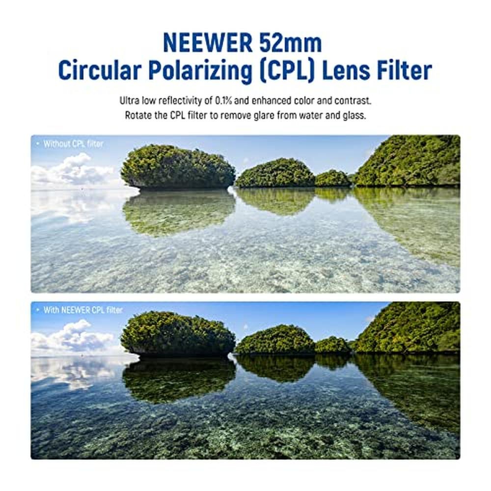 Neewer 52mm Polarizing Filter 30 Layer Multi Resistant Nano – Side View