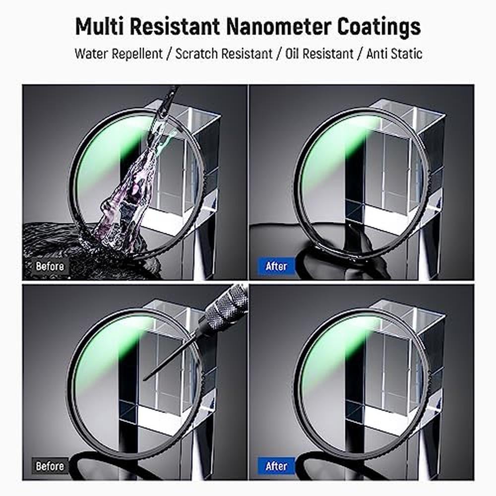 NEEWER 55mm MC UV Protection Filter 24 Layer Multi – In Use