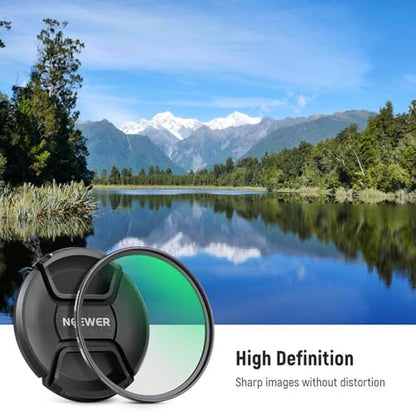 NEEWER 55mm MC UV Protection Filter with Lens Cap – Side View