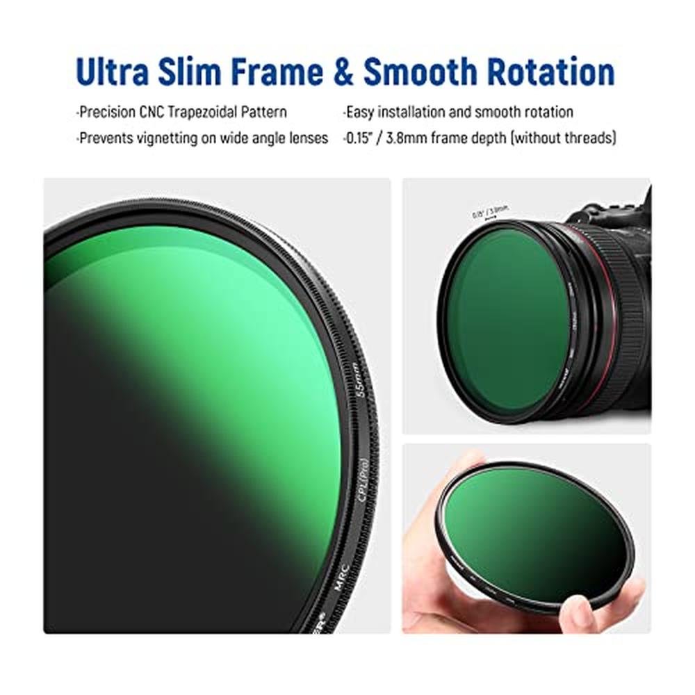 Neewer 55mm Polarizing Filter 30 Layer Multi Resistant Nano – Packaging