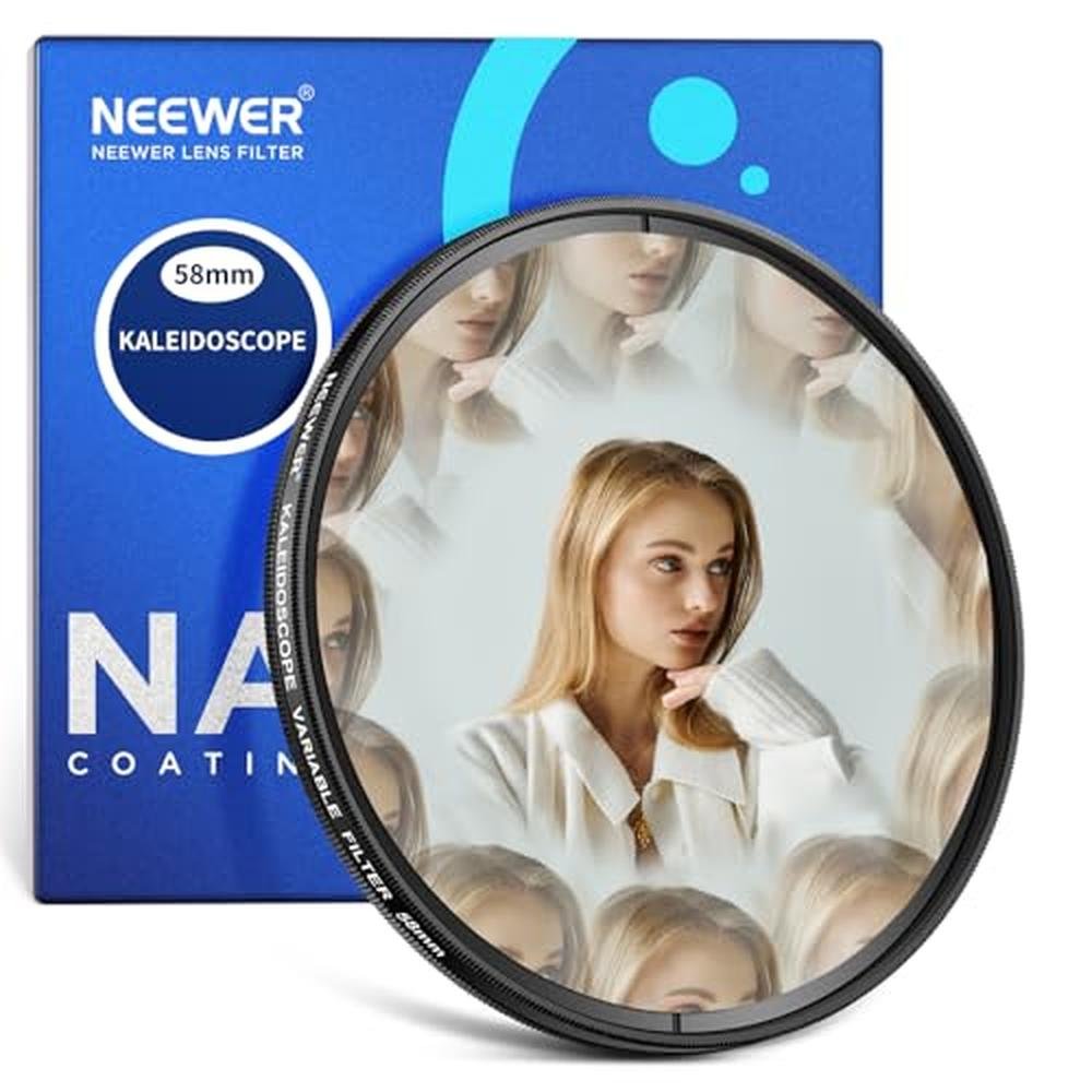 NEEWER 58mm Kaleidoscope Prism Lens Filter – Front View