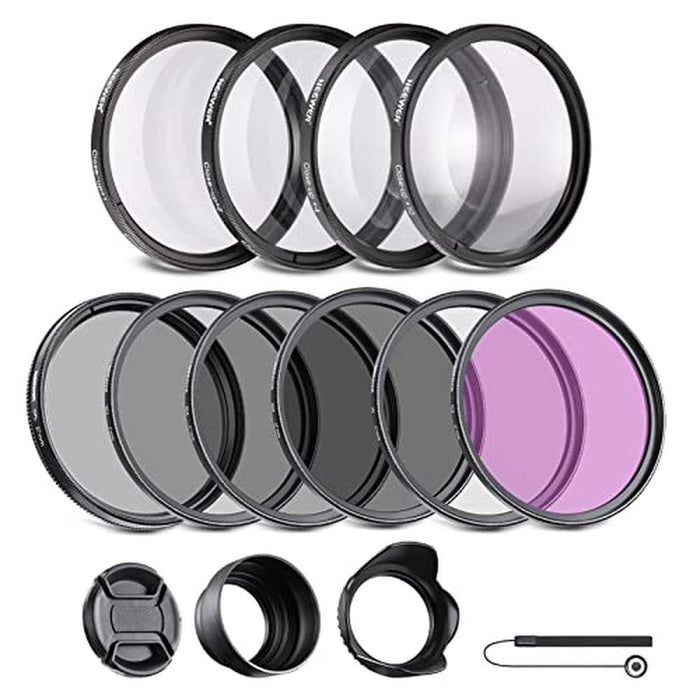 Neewer 67MM Complete Lens Filter Accessory Kit for Lenses – Front View