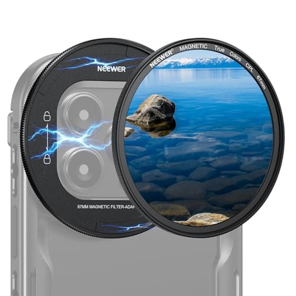 Magnetic Filter: NEEWER 67mm Magnetic CPL Filter Set – Front View